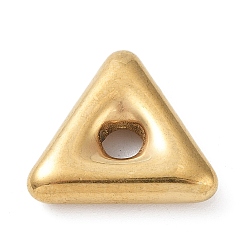 Золотой 304 из нержавеющей стали разделительные бусины, треугольные, золотые, 16.5x18.5x4.5 мм, отверстие : 4 мм