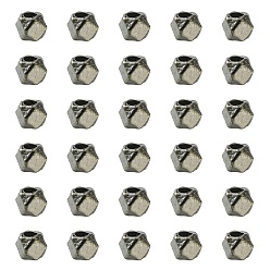 Gunmetal Polyhedron Alloy Finding Beads, Lead Free & Cadmium Free, Gunmetal, 3x3x3mm, Hole: 1mm