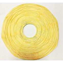 Jaune Lanterne boule de papier, ronde, jaune, 20 cm