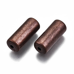 Red Copper CCB Plastic Beads, Column, Red Copper, 24.5x10.5mm, Hole: 2.5mm, about 245pcs/500g