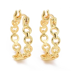 Golden Rack Plating Brass Star Hoop Earrings for Women, Cadmium Free & Lead Free, Golden, 22x20x6mm, Pin: 0.5x0.8mm