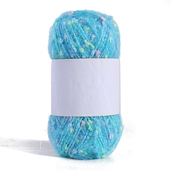 Deep Sky Blue 50g 40% Polyester & 60% Acrylic Fiber Soft Mohair Yarn, Ball Yarns, Scarves Sweater Shawl Hats Crochet Thread, Deep Sky Blue, 2mm