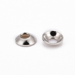 Platinum Brass Tiny Bead Cones, Platinum, 3x0.8mm, Hole: 1mm