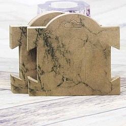 Others Paper Hair Clip Display Cards, Marble Pattern, 9x10cm, about 100pcs/set