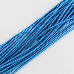Dodger Blue Elastic Cord, with Fibre Outside and Rubber Inside, Dodger Blue, 2.5mm, about 87.48 yards(80m)/bundle
