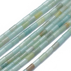 Amazonite Natural Amazonite Beads Strands, Column, 4~5x2~2.5mm, Hole: 0.6~0.8mm, about 88~102pcs/strand, 15.3~15.7 inch(39~40cm)
