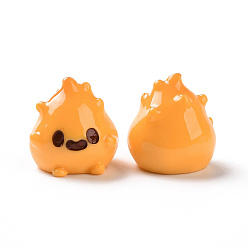 Orange Opaque Resin Decoden Cabochons, 3D Cute Pear, Orange, 23.5x23x21.5mm
