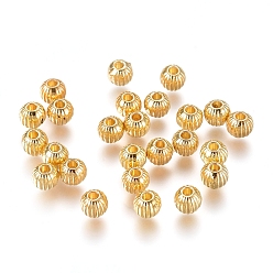 Golden Tibetan Style Beads, Cadmium Free & Lead Free, Golden, 4mm, Hole: 1mm
