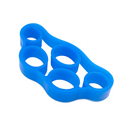 Bleu Dodger Exerceur de doigt en silicone, poignées d'extension de doigt, bande d'anneau de traction de résistance, entraîneur de force de préhension, Dodger bleu, 75x40mm