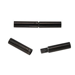Черный Цвет Металла Штыковые застежками из нержавеющей стали, колонка, металлический черный , 304 мм, отверстие : 21x3 мм
