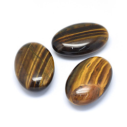 Tiger Eye Natural Tiger Eye Healing Massage Palm Stones, Pocket Worry Stone, for Anxiety Stress Relief Therapy, Oval, 60x40x20~21mm