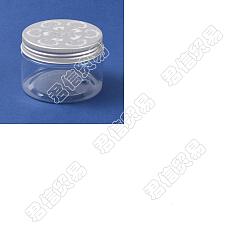 Clear ARRICRAFT 12Pcs PET Plastic Cream Jar, Refillable Lotion Containers, Travel Gel Container, with Aluminum Ribbed Cap, Column, Clear, 71x49.5mm, Capacity: 120ml(4.06fl. oz)