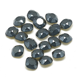 Diamant Noir Bricolage pointé vers l'arrière k 9 cabochons en strass, dos de couleur aléatoire plaqué/non plaqué (couleur unique aléatoire ou couleur mélangée aléatoire), façon moka, facette, carrée, diamant noir, 8x8x4mm