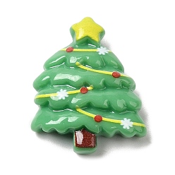 Árbol de Navidad Cabujones de resina opaca con tema navideño, para la fabricación de la joyería, árbol de Navidad, 26x21.5x7.5 mm