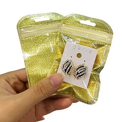 Light Khaki Rectangle Plastic Zip Lock Gift Bags, Self Sealing Reclosable Package Pouches for Pen Keychain Watch Storage, Light Khaki, 11x7cm