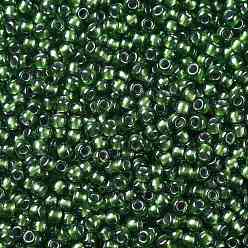 (1006) Silver Lined Light Emerald Luster  Круглые бусины toho, японский бисер, (1006) посеребренный светло-изумрудный блеск, 11/0, 2.2 мм, отверстие : 0.8 мм, Около 5555 шт / 50 г
