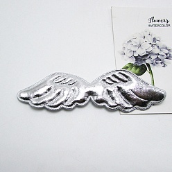 Silver Cloth Embossing Wings, Decorate Accessories, Silver, 29x105x4mm