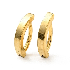 Oro 316 aro de ombligo de acero inoxidable, anillo de ombligo curvo, joyería piercing para hombres mujeres, dorado, 16x3x8.5 mm, pin: 1.6 mm