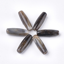 Коричневый Акриловые бусины, Стиль имитация драгоценных камней, овальные, кофе, 40.5x13.5 мм, Отверстие : 2.5 мм , около 95 шт / 500 г