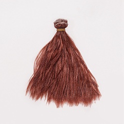 Brun Saddle Cheveux longs et raides en mohair imité poupée perruque cheveux, pour les filles de bricolage accessoires de fabrication de bjd, selle marron, 150~1000mm