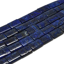 Lapislázuli Hilos de cuentas de lapislázuli natural, Rectángulo, 19~20x15x5~6 mm, agujero: 0.8 mm, sobre 20 unidades / cadena, 15.35'' (39 cm)
