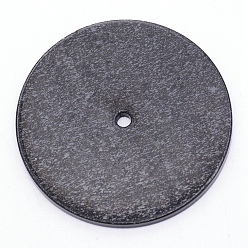 Noir Panneau acrylique benecreat, plat rond, noir, 50x3mm, Trou: 3mm