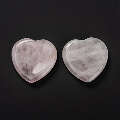 Quartz Rose Massage au quartz rose naturel, cœur, pour le visage à lever, diminuer les poches et resserrer, 39~40x39.5~40x7~8mm
