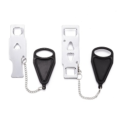 Black ARRICRAFT 2Pcs Plastic with Metal Portable Door Lock Home Security, Travel Lock, Add Extra Locks, Anti-Theft Clasp Accessories, Black, 28.5cm and 31cm