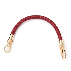Indian Red PU Leather Bag Strap, with Alloy Swivel Clasps, Bag Replacement Accessories, Indian Red, 41.5x1cm