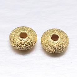 Real 18K Gold Plated Real 18K Gold Plated Saucer 925 Sterling Silver Stradust Spacer Beads, Golden, 5x2.5mm, Hole: 1.5mm, about 181pcs/20g