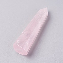 Розовый Кварц Бусы из розового кварца, нет отверстий / незавершенного, пуля, лечебные камни, палочка для медитативной терапии, уравновешивающая энергию рейки, 59~61x16~17 мм
