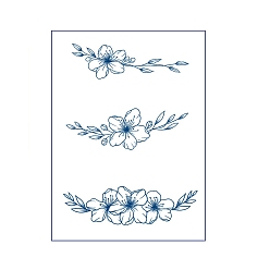 Fleur Autocollants amovibles en papier pour tatouages temporaires étanches à l'eau, fleur, 14x12 cm