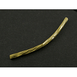 Bronze Antique Laiton perles tubulaires, courbé, bronze antique, 35x2mm, Trou: 1mm