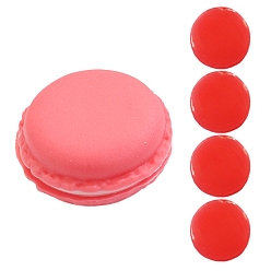 Red Flat Round Silicone Glue Clay, for DIY Diamond Painting Stickers Kits, with Plastic Box, Red, 40x20mm