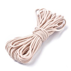 Antique White Nylon Elastic Band for Mouth Cover Ear Loop, Mouth Cover Elastic Cord, DIY Disposable Mouth Cover Material, Antique White, 2~3mm, 5bundle/bag, 10yard/bundle