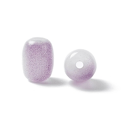 Medium Orchid Opaque Glass Beads, Barrel, Medium Orchid, 10x8mm, Hole: 1.6mm