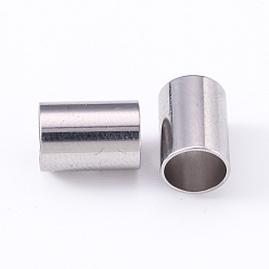 Stainless Steel Color 304 Stainless Steel Beads, Large Hole Beads, Column, Stainless Steel Color, 10x7mm, Hole: 6.2mm