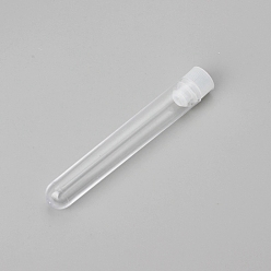 Blanco Botellas selladas transparentes, para guardar agujas, recipiente de plástico para guardar agujas, herramienta de costura, blanco, 100x15 mm