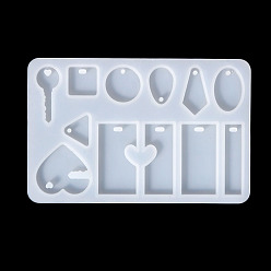 Белый Кулон пищевой силиконовые формы, формы для литья смолы, для уф-смолы, изготовление изделий из эпоксидной смолы, разнообразные, белые, 150x98x8 мм