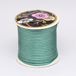 Turquoise Fil de nylon, corde de satin de rattail, turquoise, 1mm, environ 87.48 yards (80m)/rouleau