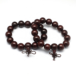 Brun De Noix De Coco Santos rose bracelets élastiques en bois, brun coco, 55~60mm