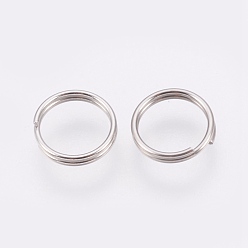 Stainless Steel Color 304 Stainless Steel Split Rings, Double Loops Jump Rings, Stainless Steel Color, 7x0.6mm, about 6.4mm inner diameter, 5000pcs/bag