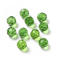 Verde Lima Imitación de vidrio cuentas de cristal austriaco, facetados, rondo, verde lima, 8 mm, agujero: 1 mm