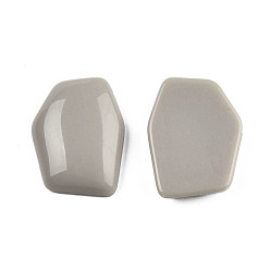 Gris Foncé Cabochons acryliques opaques, hexagone irrégulier, gris foncé, 25.5x19.5x5.5mm, environ253 pcs / 500 g