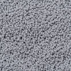 (RR498) Непрозрачный Цементно-серый Миюки круглые бусины рокайль, японский бисер, (rr 498) непрозрачный цемент серый, 15/0, 1.5 мм, Отверстие : 0.7 мм , около 27777 шт / 50 г