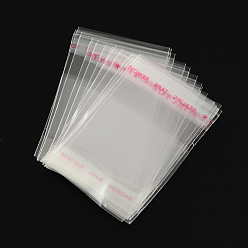 Прозрачный OPP мешки целлофана, небольшие сумки для хранения ювелирных изделий, самоклеящиеся пакеты для запайки, прямоугольные, прозрачные, 6x4 см, односторонняя толщина: 0.035 мм, внутренняя мера: 3x4 см