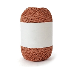 Chocolate 175M Size 5 Linen & Polyester Crochet Threads, Embroidery Thread, Yarn for Lace Hand Knitting, Chocolate, 1mm