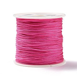 Бледно-фиолетовый Красный Нейлона кордной нити, DIY материал для изготовления ювелирных изделий, бледно-фиолетовый красный, 0.8 мм, около 38.27 ярдов (35 м) / рулон