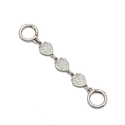 Platinum Alloy Strawberry Bag Strap Extenders, with Spring Gate Rings, for Bag Replacement Accessories, Platinum, Strawberry: 1.4cm