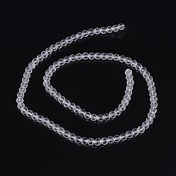 Clear Transparent Glass Bead Strands, Faceted(96 Facets), Round, Clear, 12mm, Hole: 2mm, about 50pcs/strand, 22.4 inch